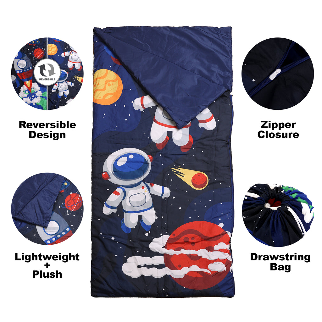 Space Explorer Slumber Bag callouts