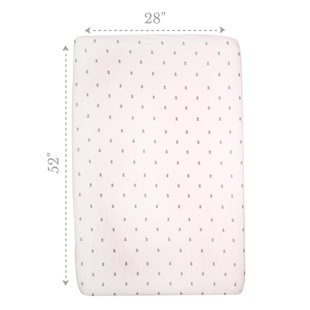 2-Pack Fitted Crib Sheets, Woodland measurements
