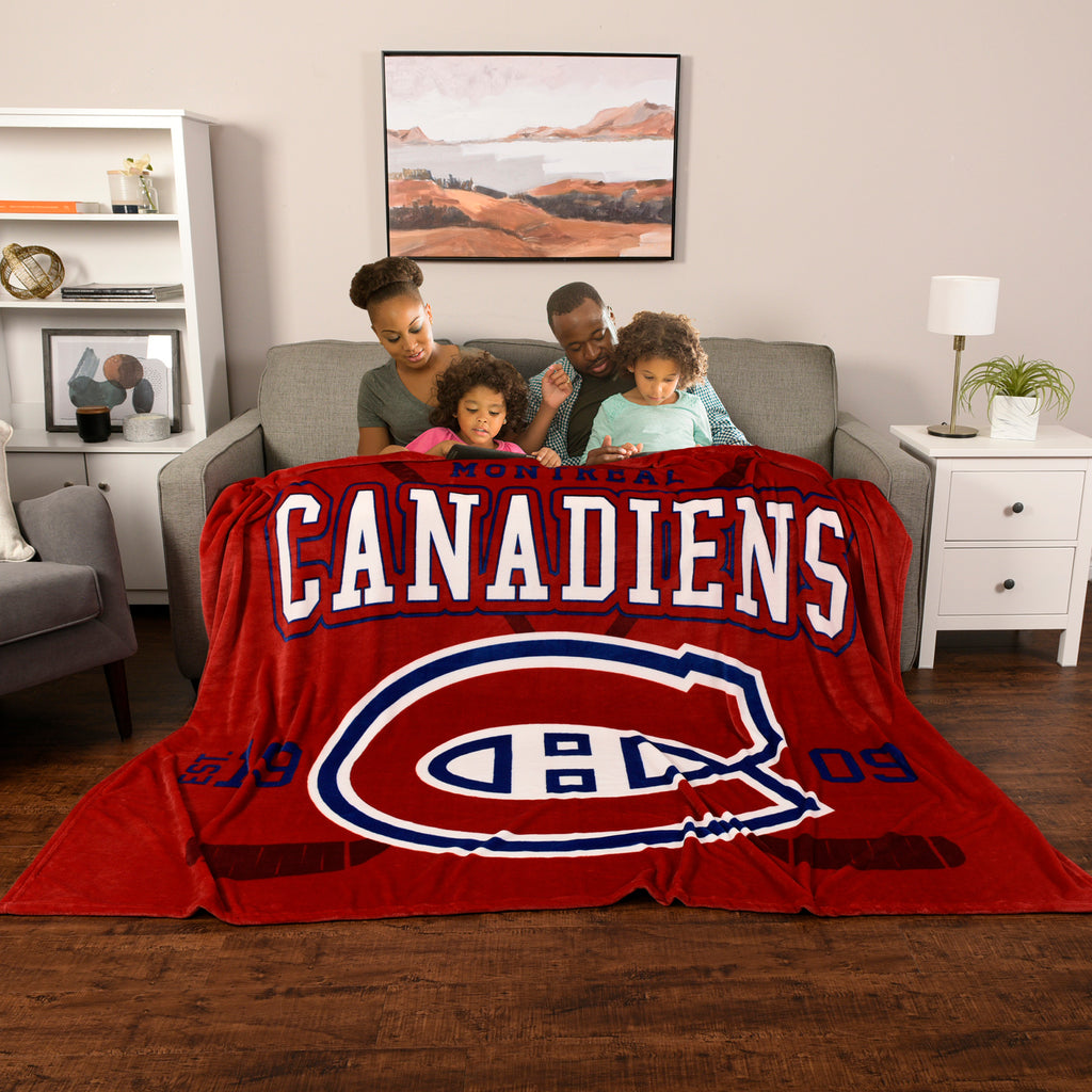 NHL Montreal Canadiens Arena Blanket, 66" x 90" lifestyle