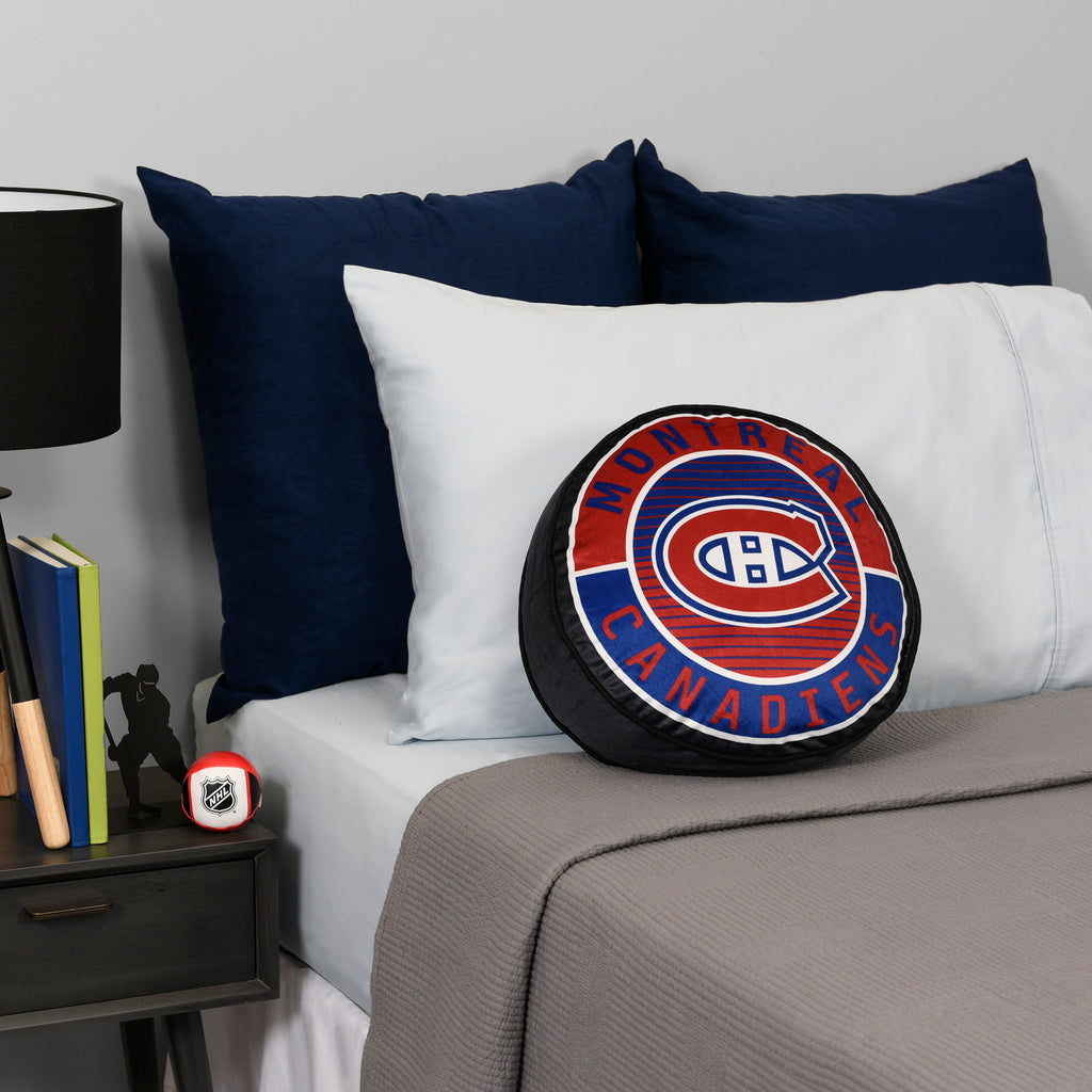 NHL Montreal Canadiens Puck Pillow, 14" x 14" room shot