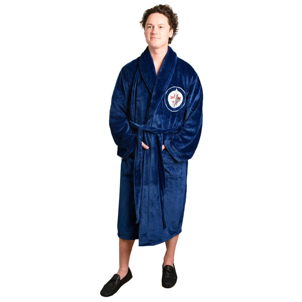 NHL Winnipeg Jets Men's Robe on model