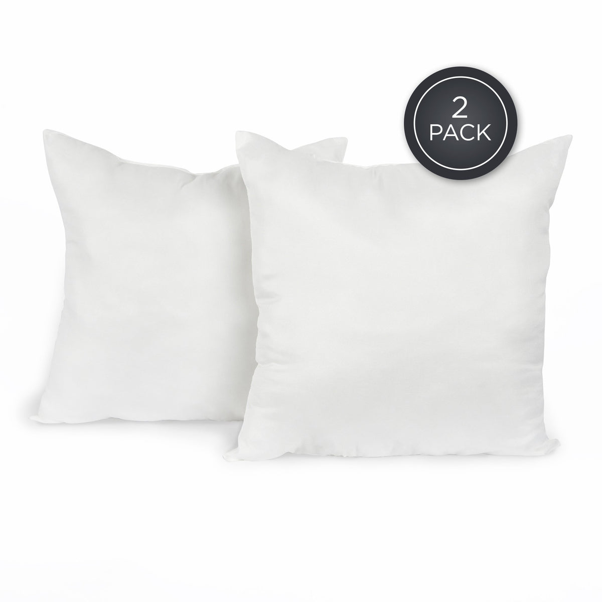 2-Piece White Throw Pillow Insert, 20 x 20 – Nemcor Inc. (US)