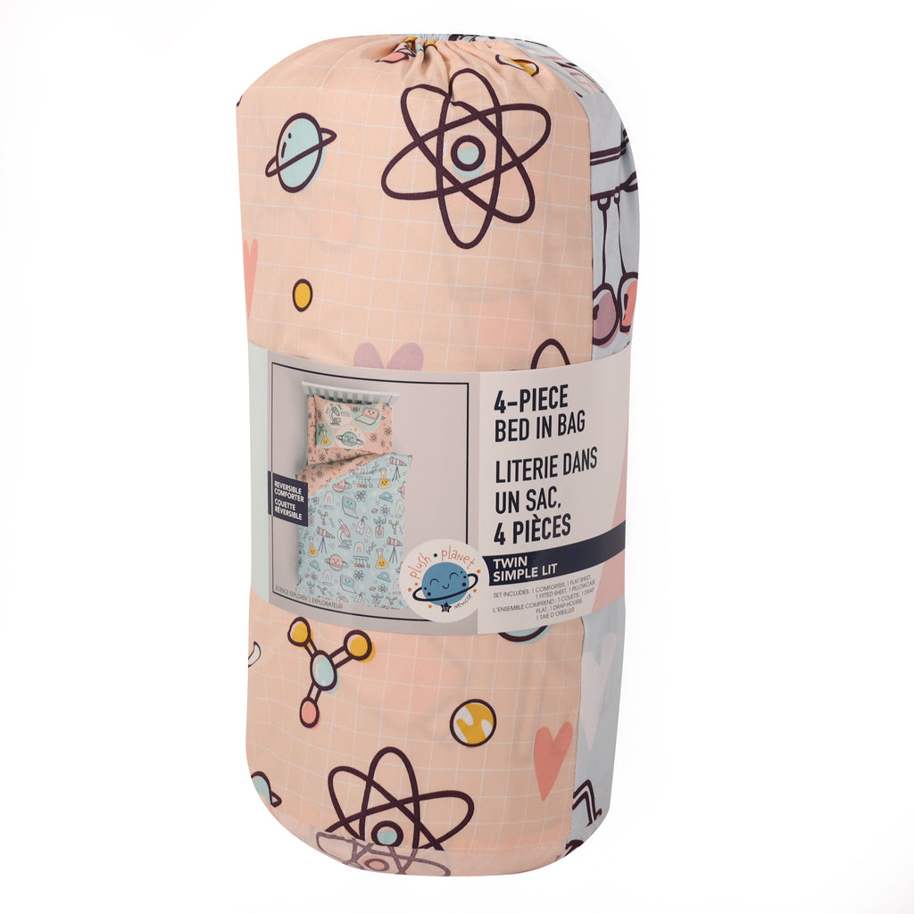 4-Piece Twin Bedding Set, Science Explore bag