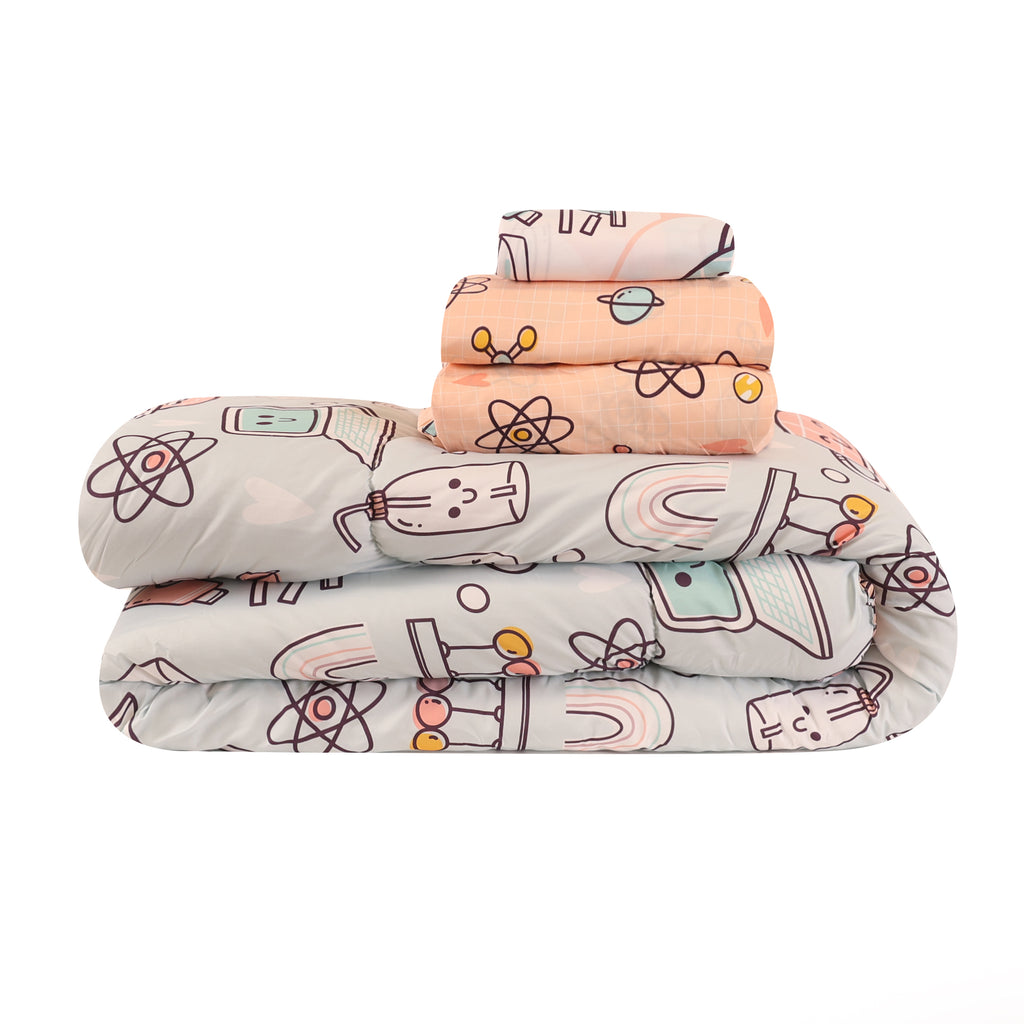 5-Piece Full/Double Bedding Set, Science Explore stacked