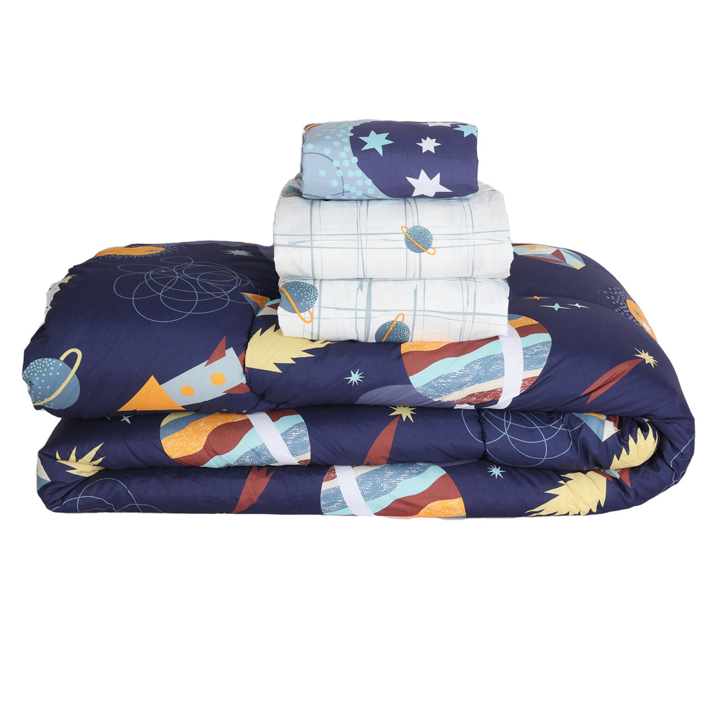 5-Piece Full/Double Bedding Set, Outerspace stacked