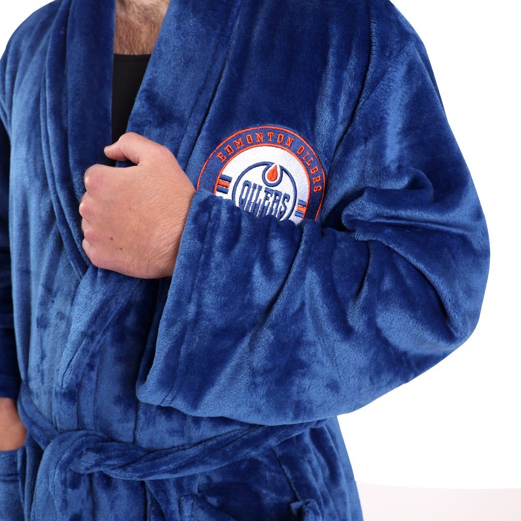 NHL Edmonton Oilers Men's Robe crest
