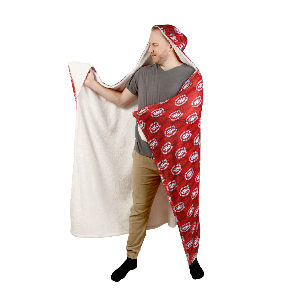 NHL Montreal Canadiens Hooded Throw on model