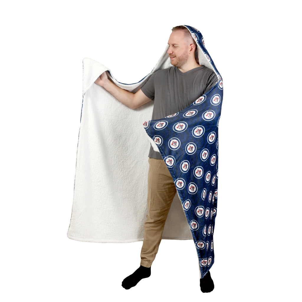 NHL Winnipeg Jets Hooded Throw on model