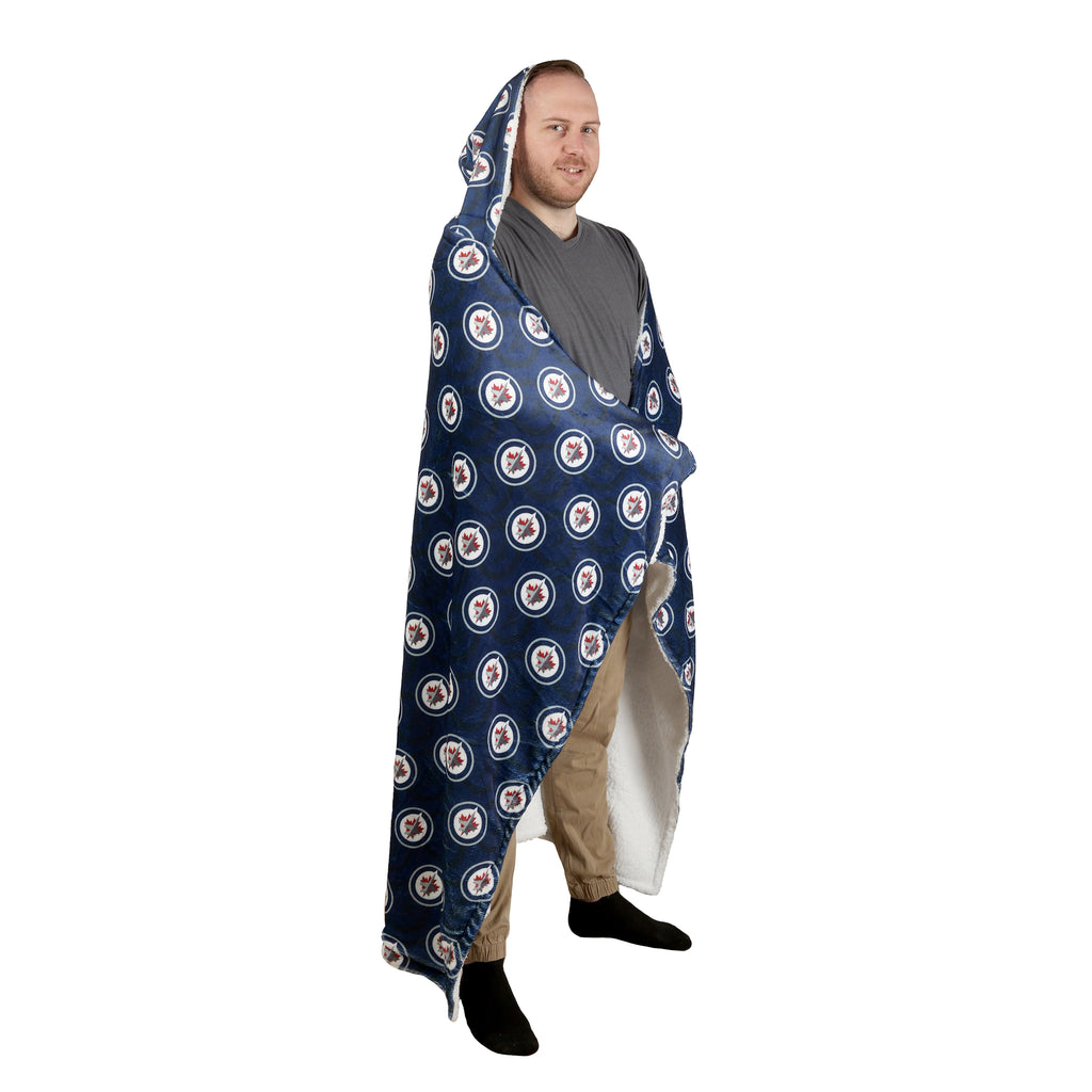 NHL Winnipeg Jets Hooded Throw on model