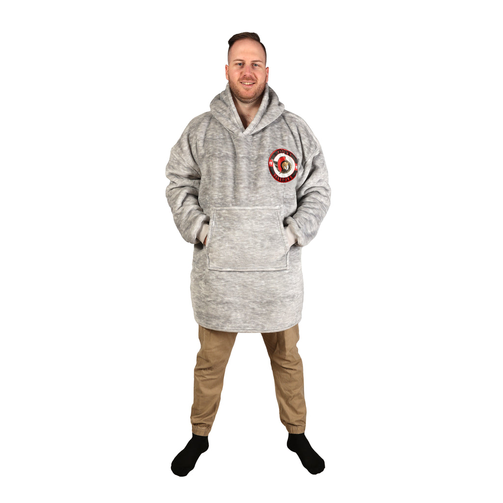 NHL Ottawa Senators Wearable Blanket on model