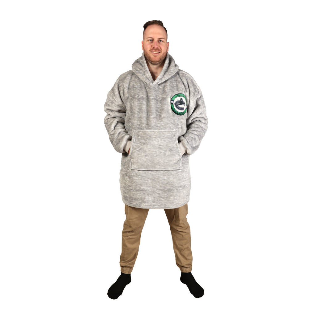 NHL Vancouver Canucks Wearable Blanket on model