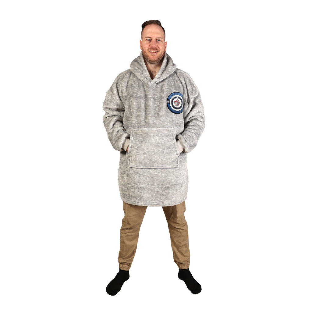 NHL Winnipeg Jets Wearable Blanket on model