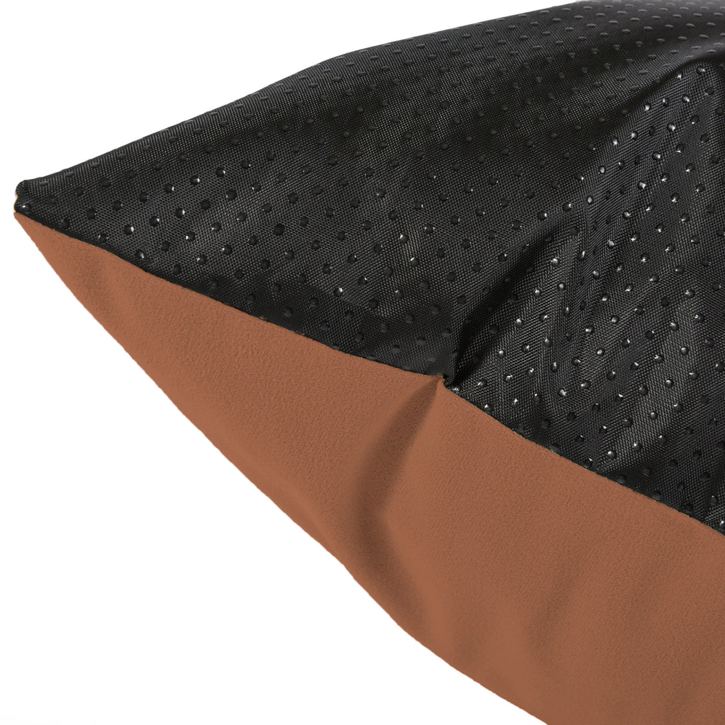 Square Pet Bed, Brown Faux Suede 27" x 32" bottom