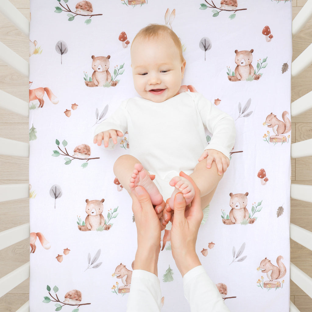 2-Pack Fitted Crib Sheets, Woodland lifestyle