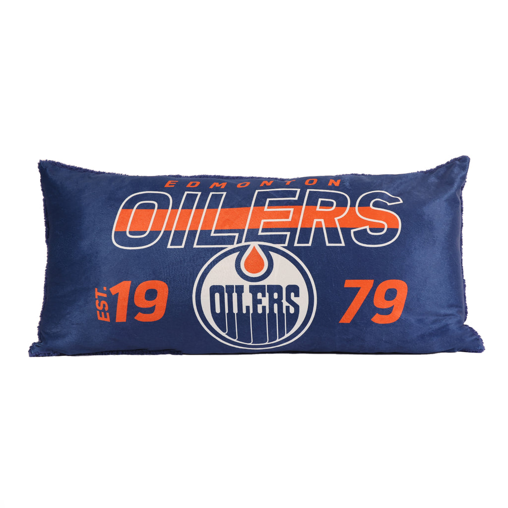 NHL Edmonton Oilers Body Pillow, 18" x 36" flat