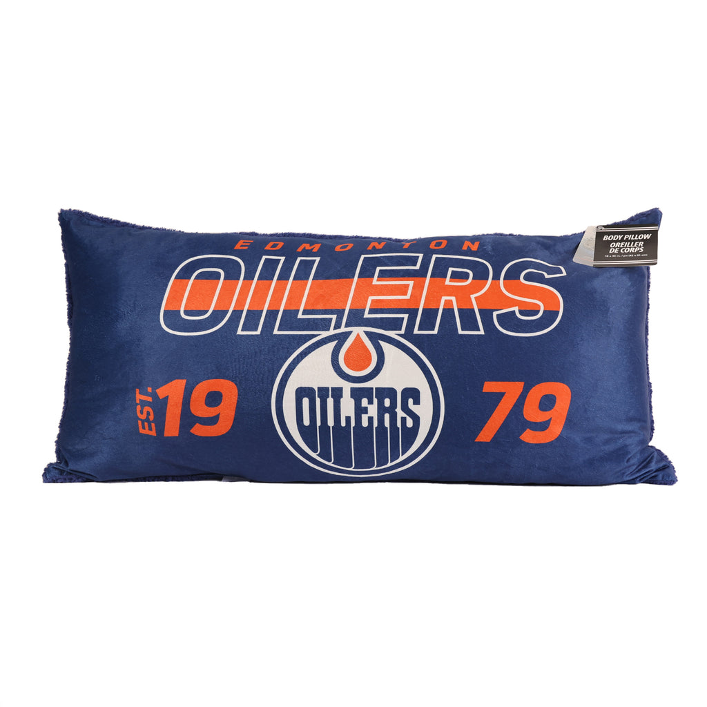 NHL Edmonton Oilers Body Pillow, 18" x 36" packaged
