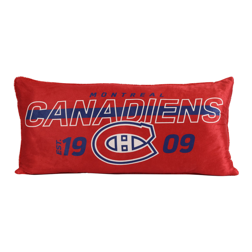 NHL Montreal Canadiens Body Pillow, 18" x 36" flat