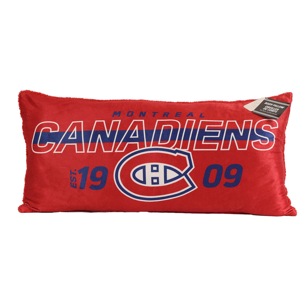 NHL Montreal Canadiens Body Pillow, 18" x 36" packaged