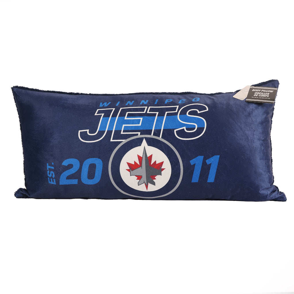 NHL Winnipeg Jets Body Pillow, 18" x 36" packaged