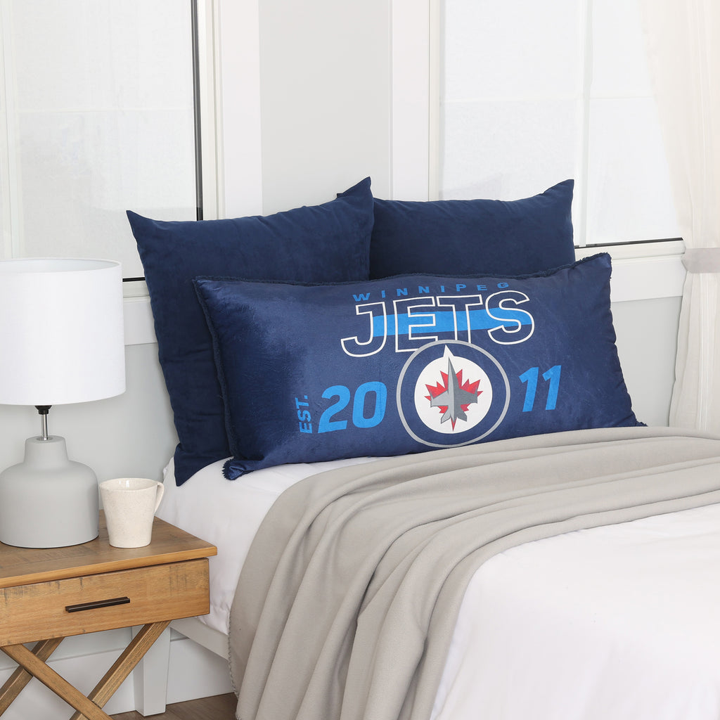 NHL Winnipeg Jets Body Pillow, 18" x 36" room shot