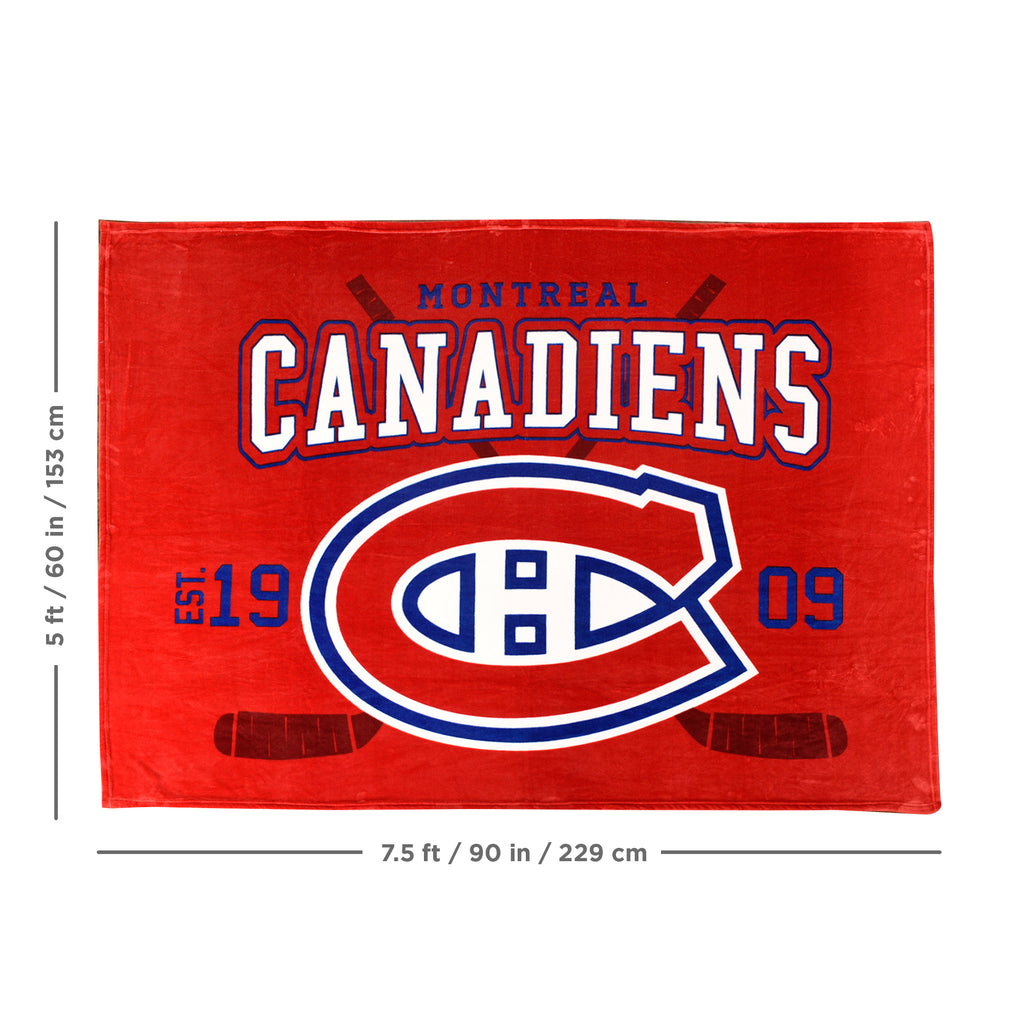 NHL Montreal Canadiens Arena Blanket, 66" x 90" measurements