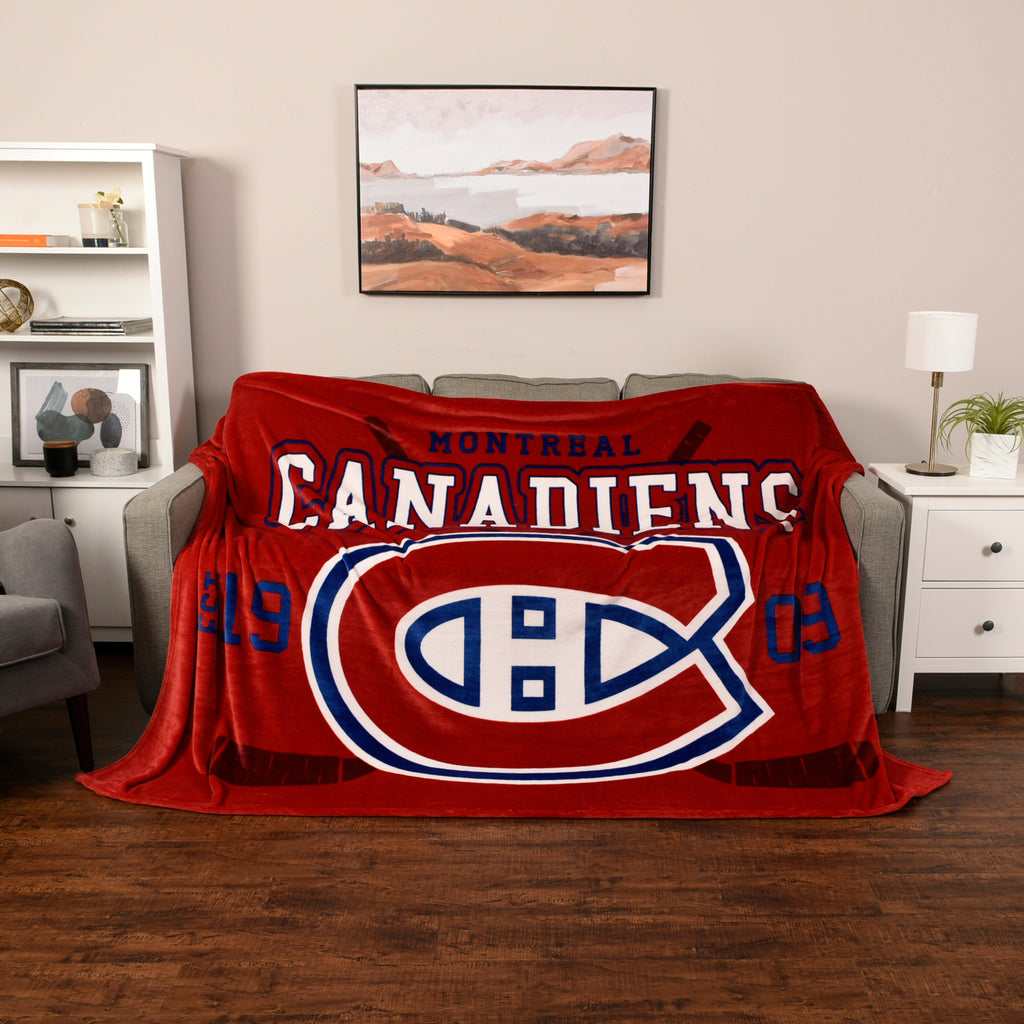 NHL Montreal Canadiens Arena Blanket, 66" x 90" room shot