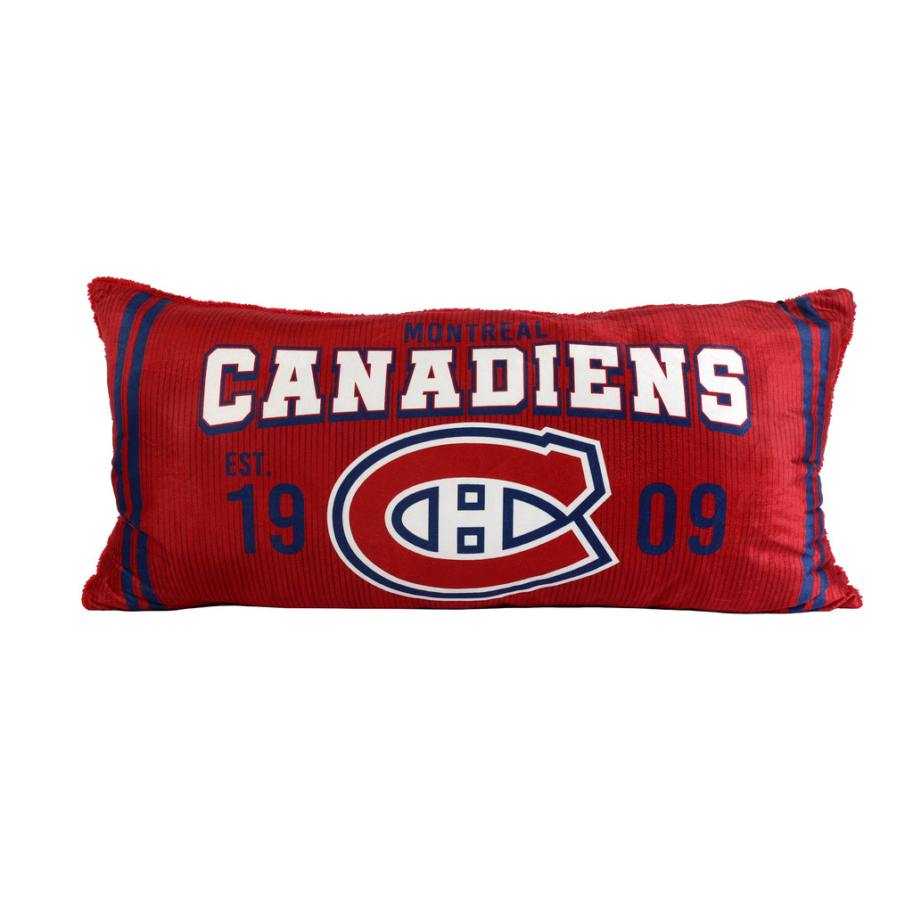 NHL Montreal Canadiens Body Pillow, 18" x 36" front