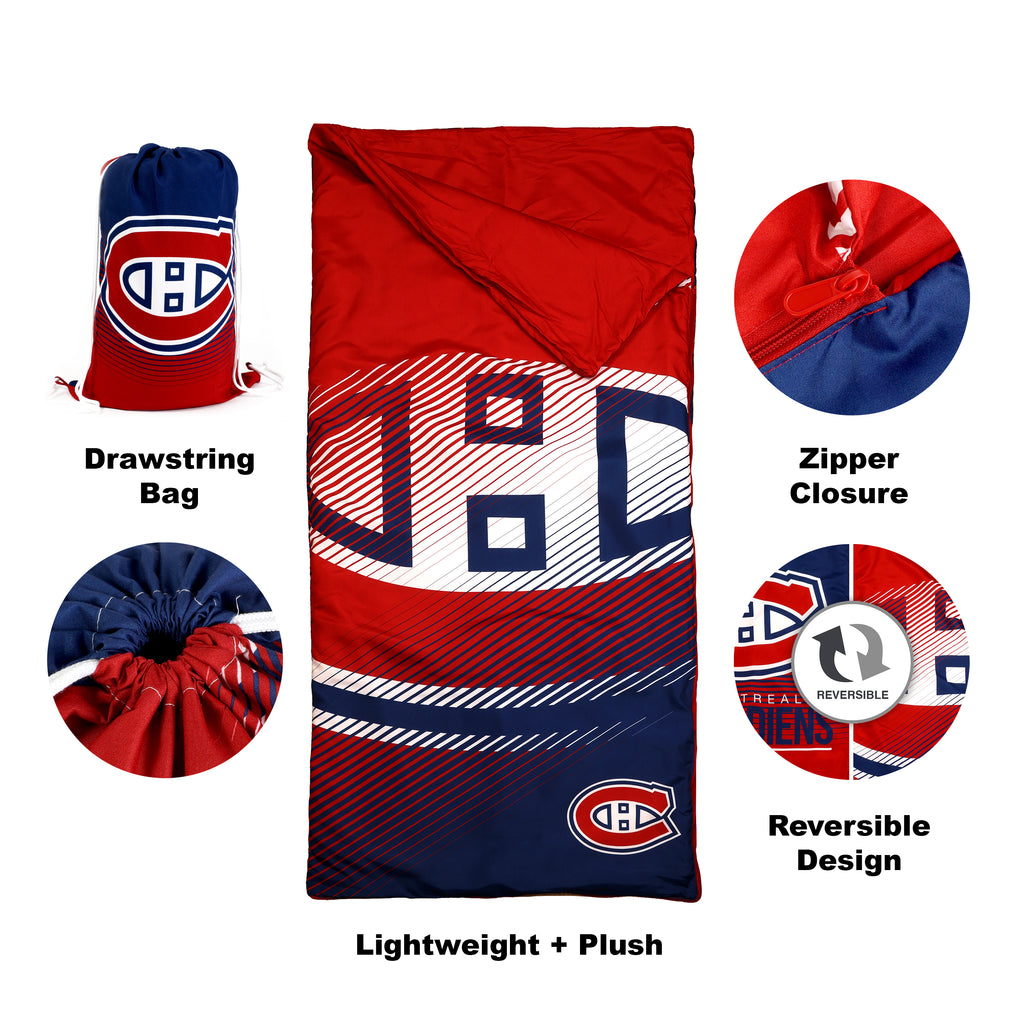 NHL Montreal Canadiens Indoor Slumber Bag callouts