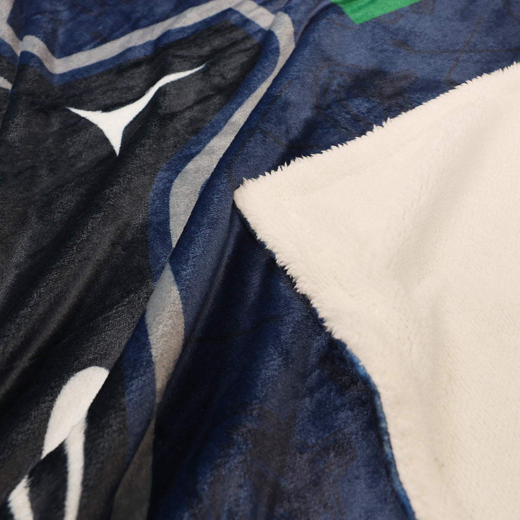 NHL Vancouver Canucks Sherpa Blanket, 50" x 60" close up