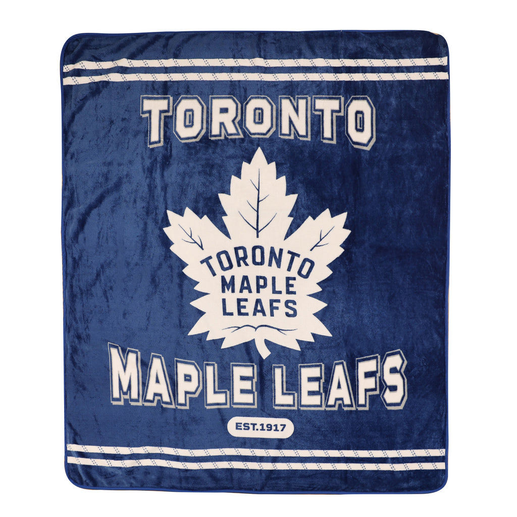 NHL Toronto Maple Leafs Plush Blanket, 60" x 70" flat