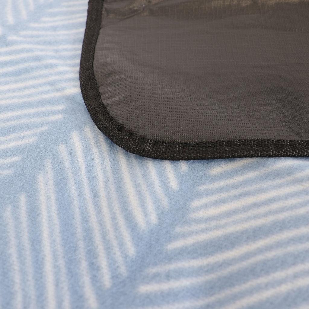 Picnic Blanket, Blue 50" x 70" close up