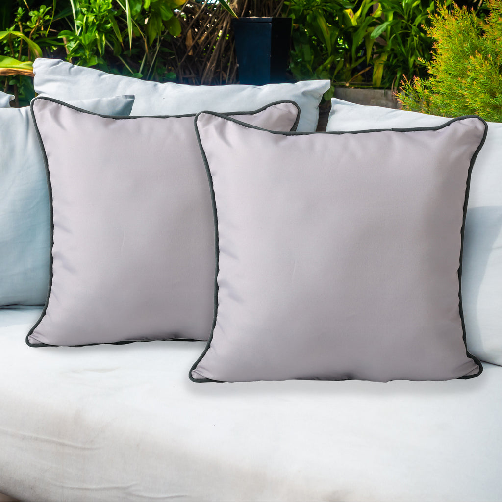 2-Pack Indoor/Outdoor Pillows, Beige outside