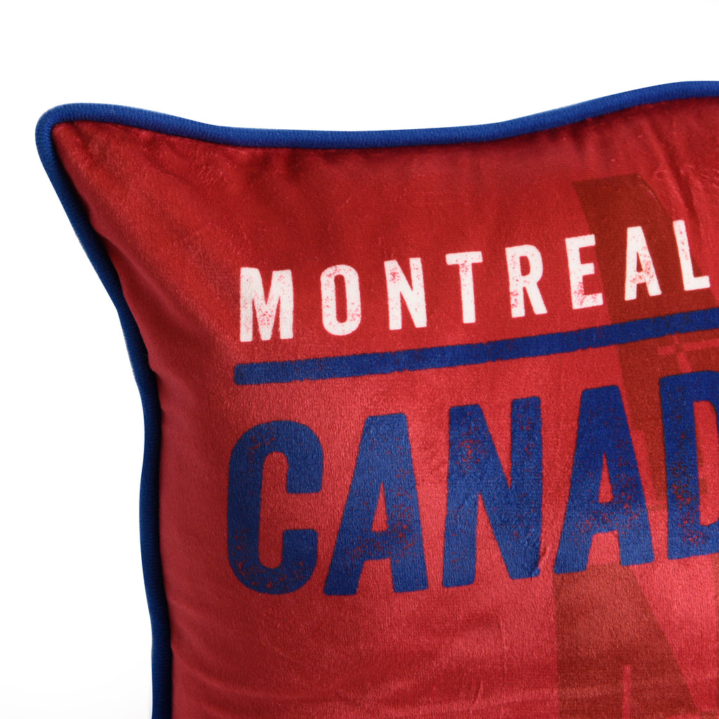 NHL Toronto Montreal Canadiens Cushion, 18" x 18" close up