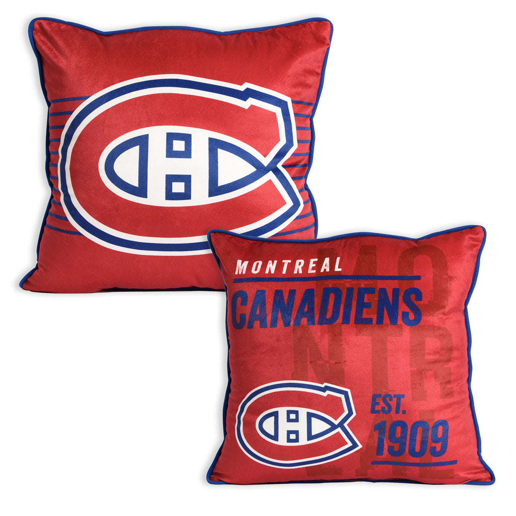 NHL Toronto Montreal Canadiens Cushion, 18" x 18" front and back