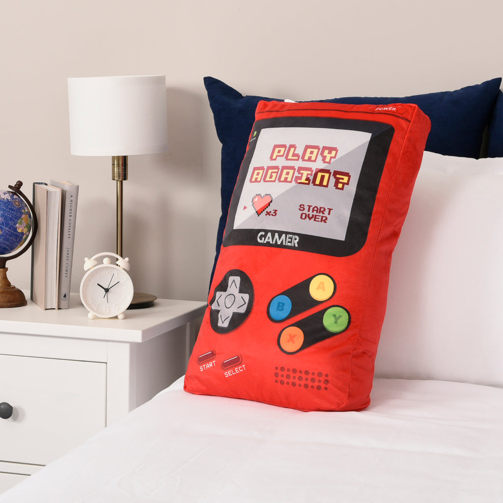 Controller Pillow, Game Boy 10" x 22" room shot