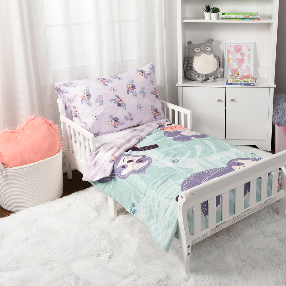 2 Piece Toddler Bedding Set Happy Sloths Nemcor Inc. US