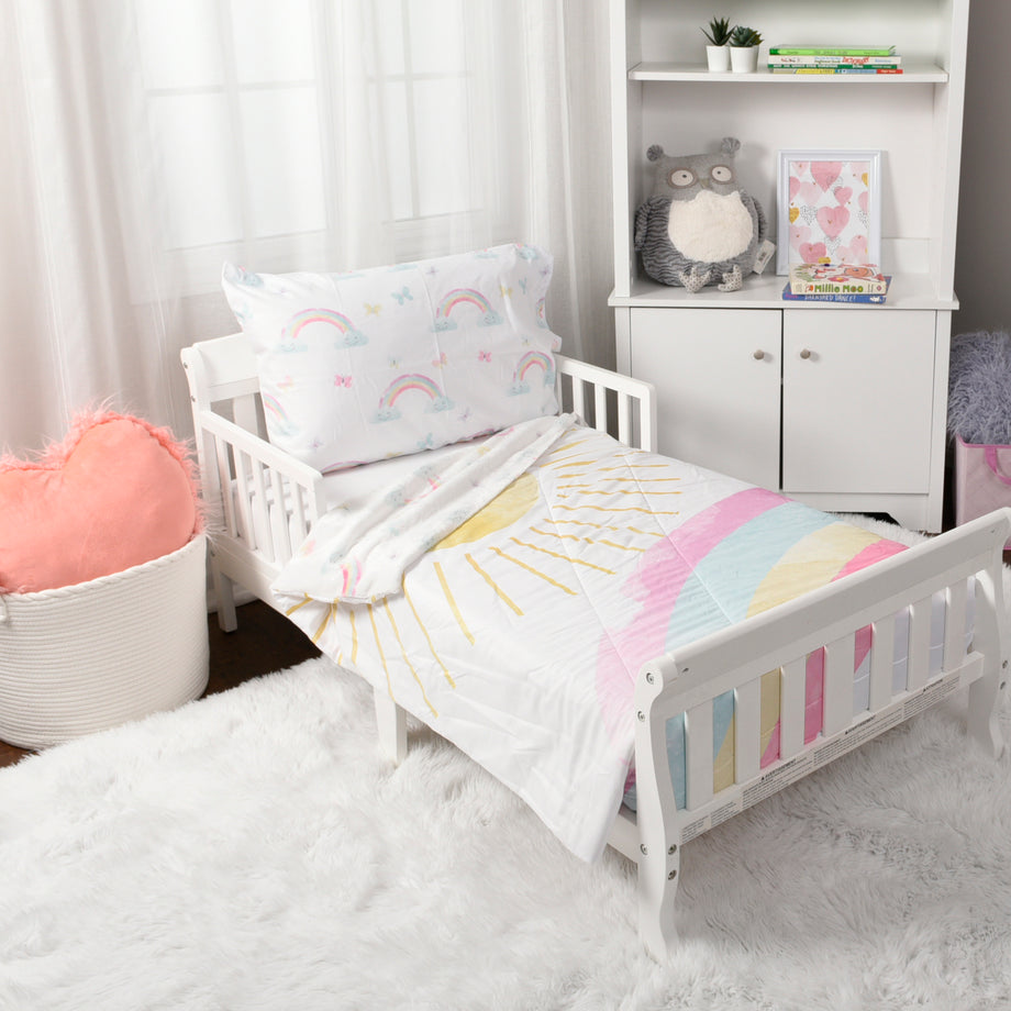 Girls store rainbow bedding
