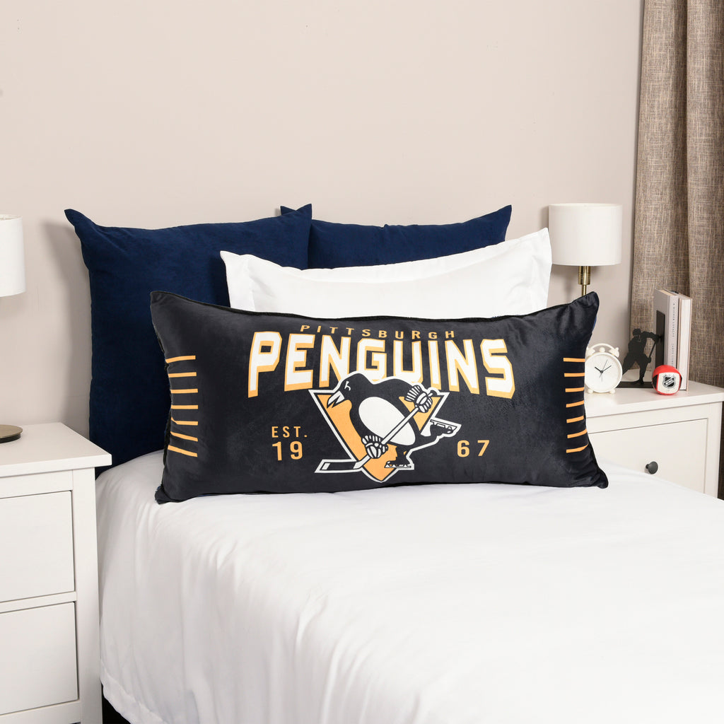 NHL Pittsburgh Penguins Body Pillow, 18" x 36" room shot