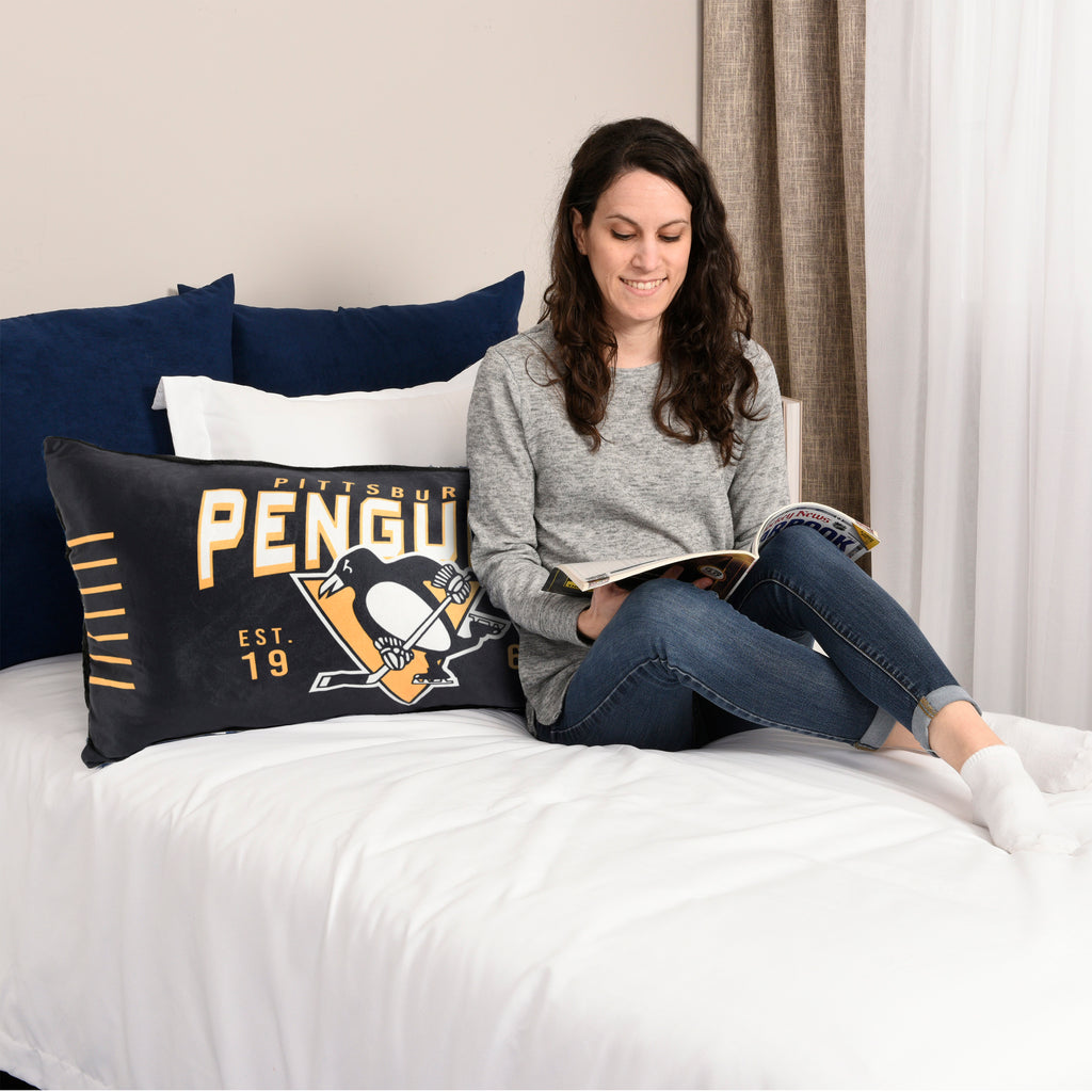 NHL Pittsburgh Penguins Body Pillow, 18" x 36" lifestyle