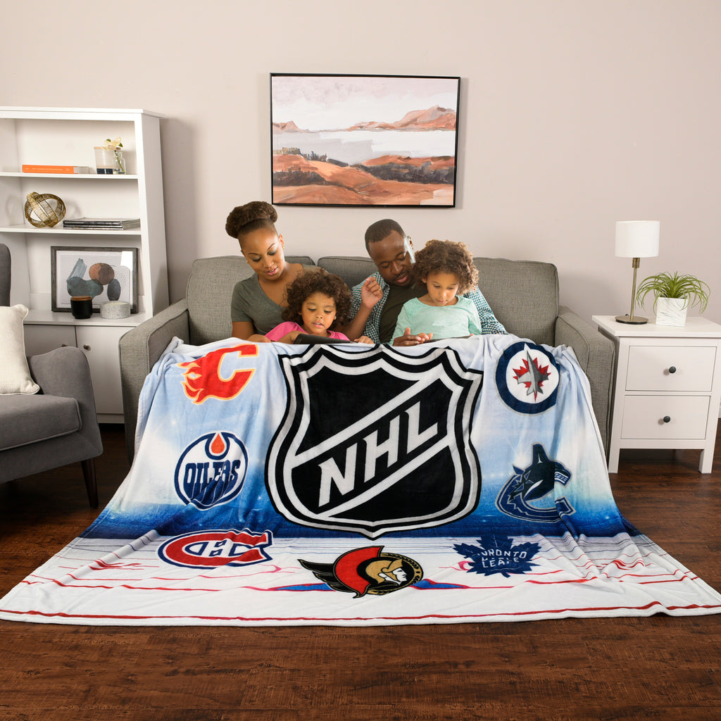 NHL Multi Team Arena Blanket, 66" x 90" lifestyle