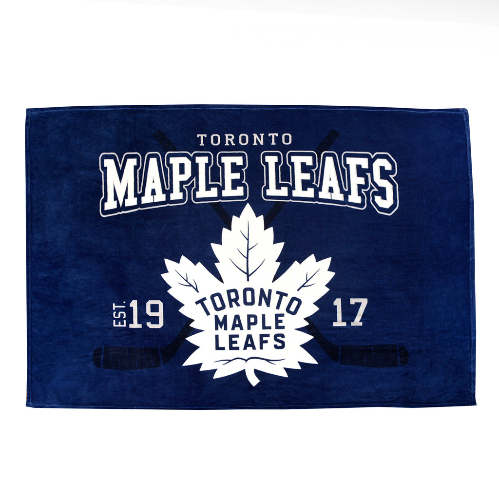 NHL Toronto Maple Leafs Arena Blanket, 66" x 90" flat lay