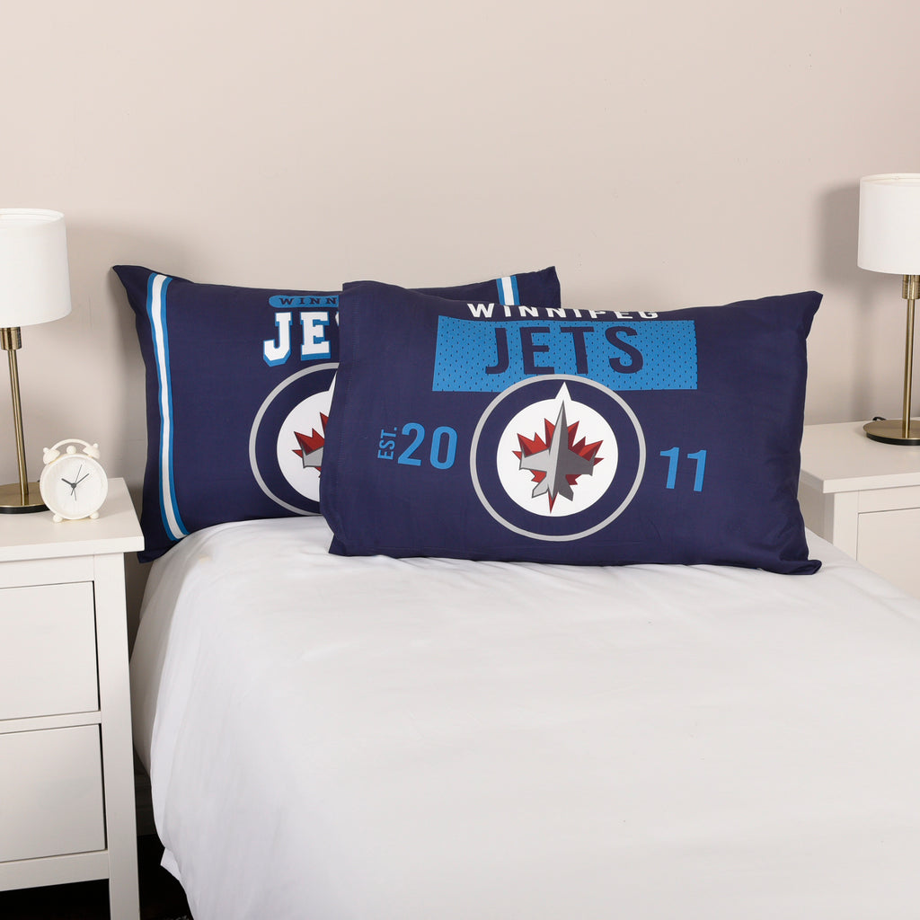 NHL Winnipeg Jets 2-Piece Pillowcase, 20" x 30" room shot
