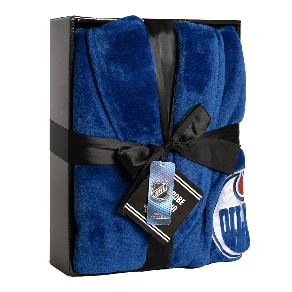 NHL Edmonton Oilers Men's Robe packaged