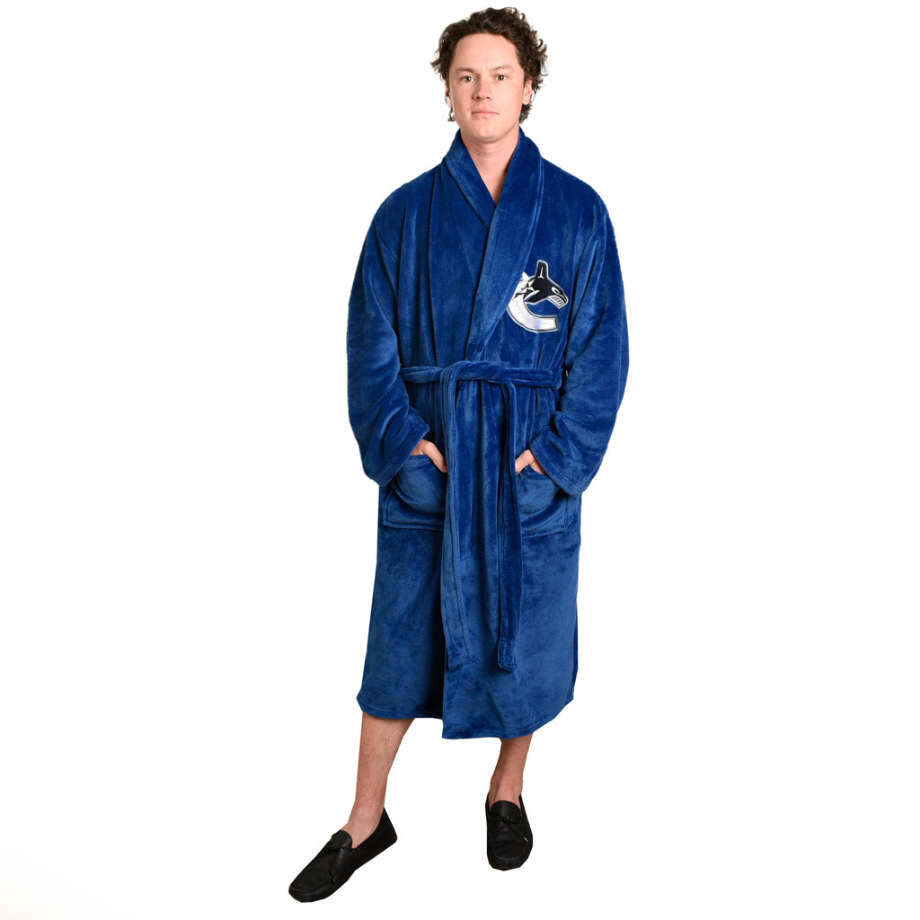 NHL Vancouver Canucks Men's Robe on model